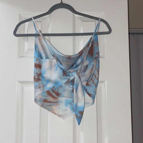 Tie Dye Cowl Neck Crop Top - Picture 2 of 2